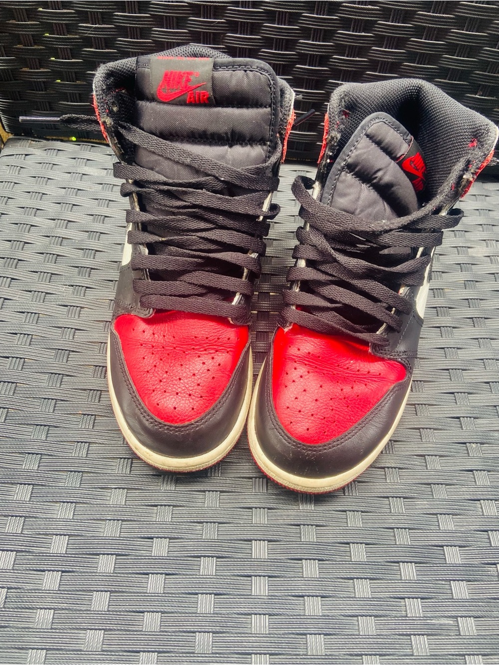 Men/Women High-Top Athletic Sneaker — Black, Red, White - Picture 4 of 9